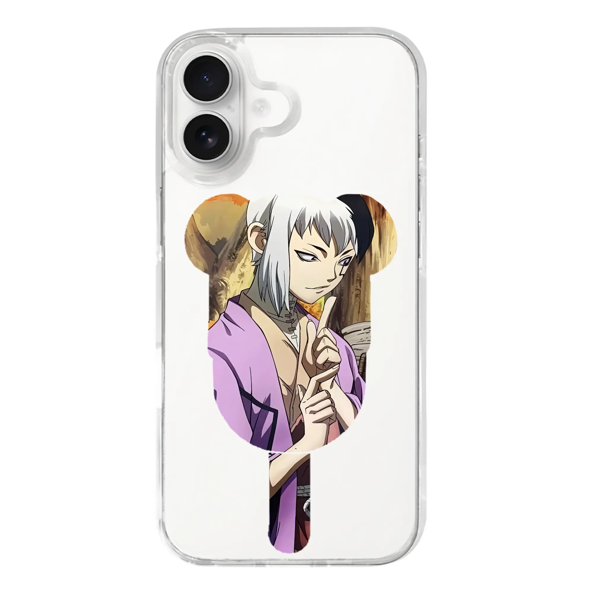 ドクターストーン グッズ,ゲン 銀狼 - iPhone 17シリーズ 透明スマホケース – 薄型・耐衝撃・精密フィット保護カバー